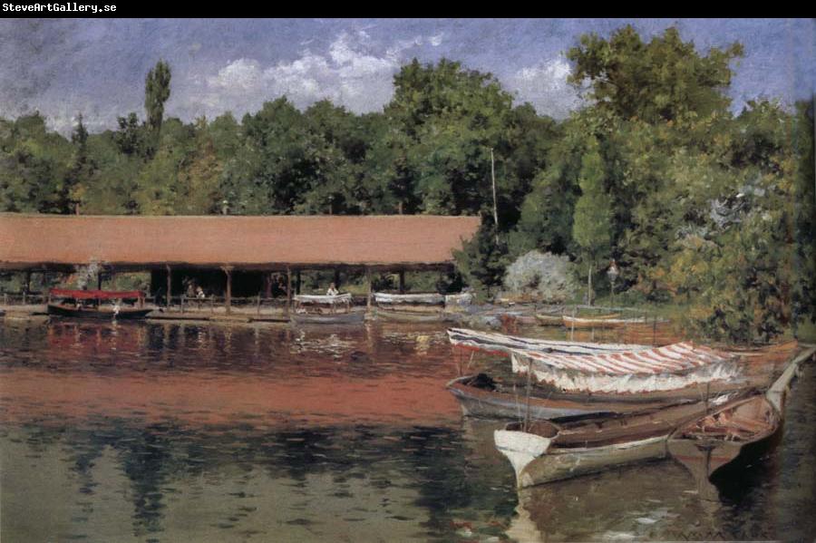 William Merritt Chase The boat in the lake